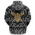 Viking Hoodie Warrior Head with Bandana Paisley Style RLT12 - Wonder Print Shop