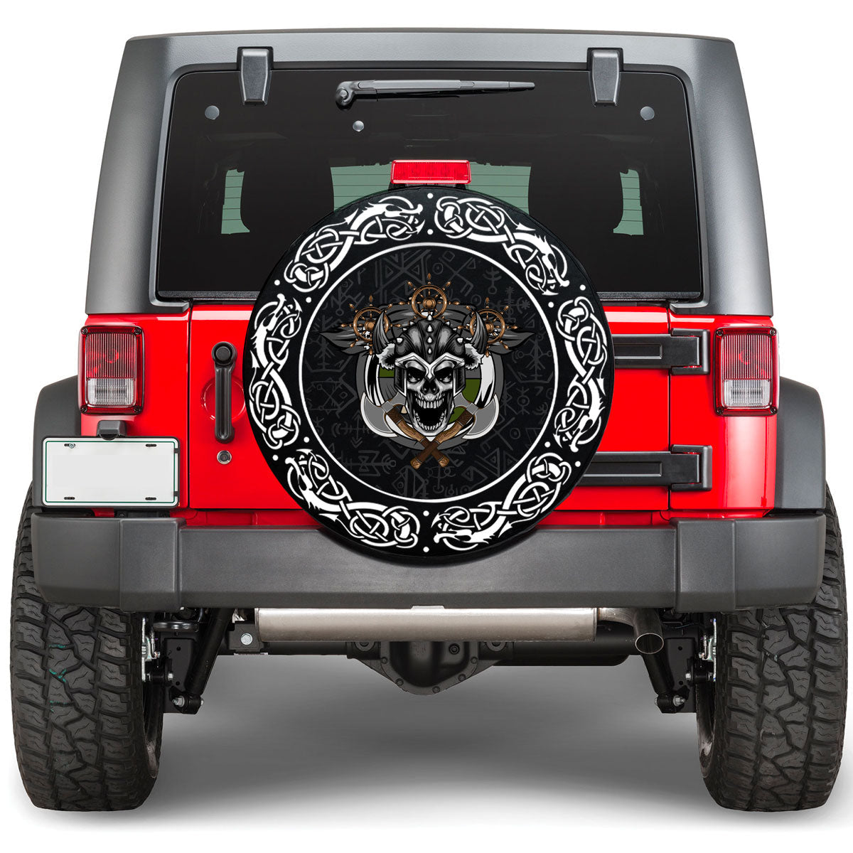 Viking Warrior Skull Axes Viking Spare Tire Cover RLT12 - Wonder Print Shop