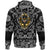 Viking Hoodie Warrior and Skull with Bandana Paisley Style RLT12 - Wonder Print Shop