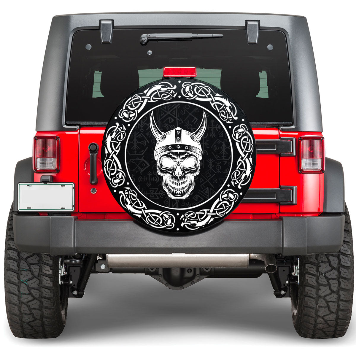 Viking Warriors Concepts With Skull Viking Spare Tire Cover RLT12 - Wonder Print Shop