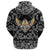 Viking Hoodie Winged Helmet With Scandinavian Pattern with Bandana Paisley Style RLT12 - Wonder Print Shop