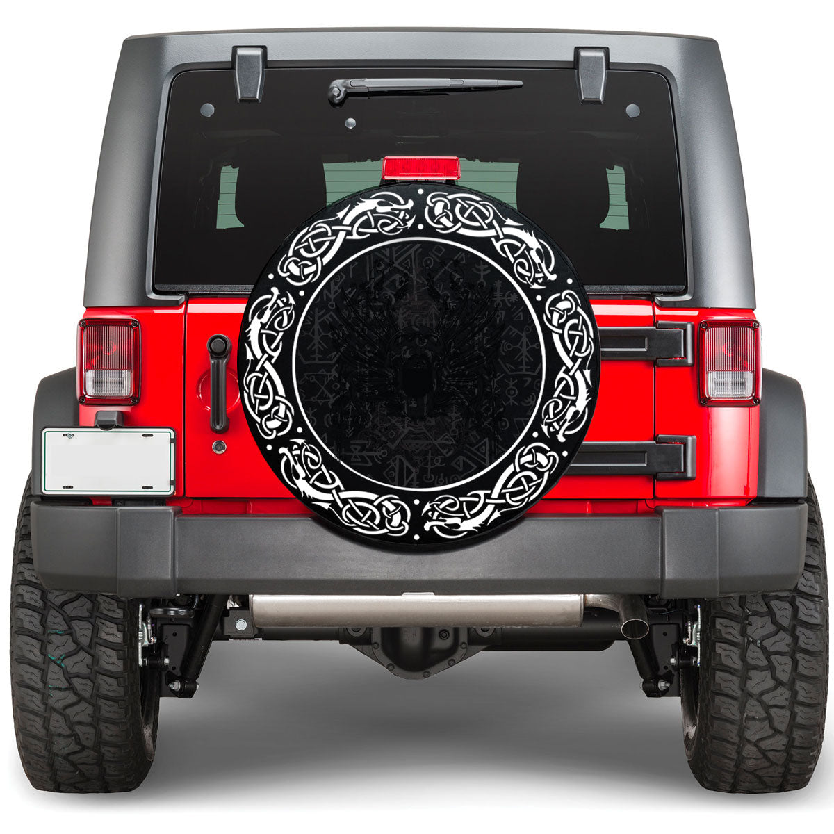 Viking Winged Skull Viking Spare Tire Cover RLT12 - Wonder Print Shop