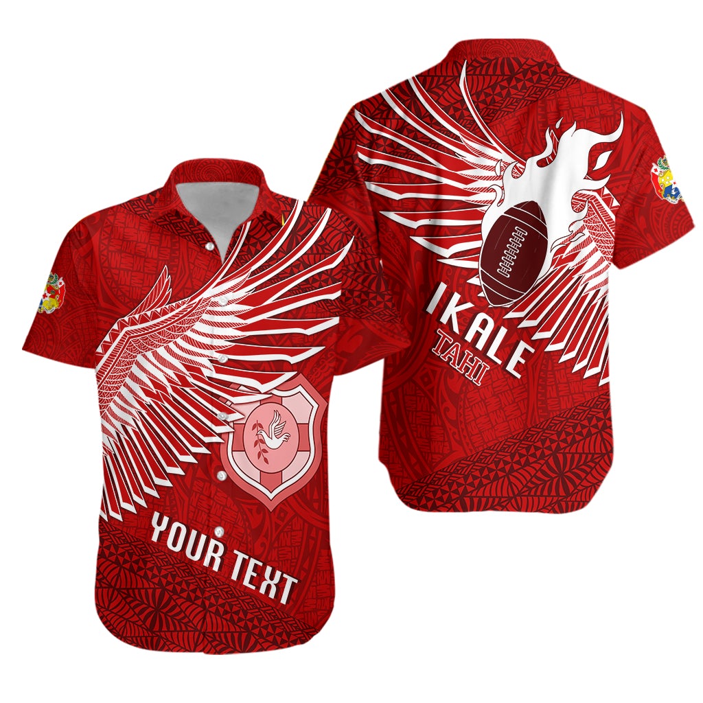 (Custom Personalize) Tonga Rugby Hawaiian Shirt Ikale Tahi Soaring Wings - Wonder Print Shop