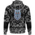 Viking Hoodie Wolf and Valknut with Bandana Paisley Style RLT12 - Wonder Print Shop