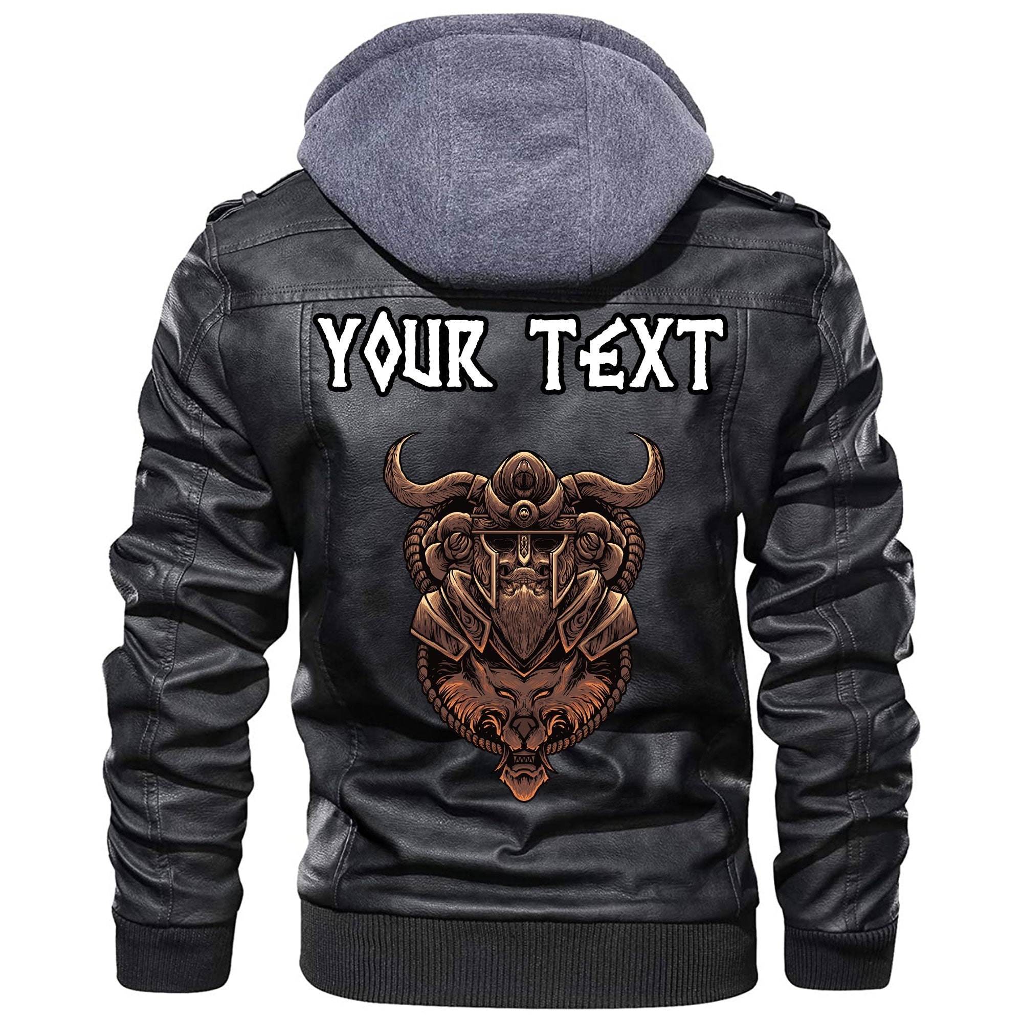 (Custom) Wonder Print Shop - Wolf Warrior Leather Jacket RLT12 - Wonder Print Shop