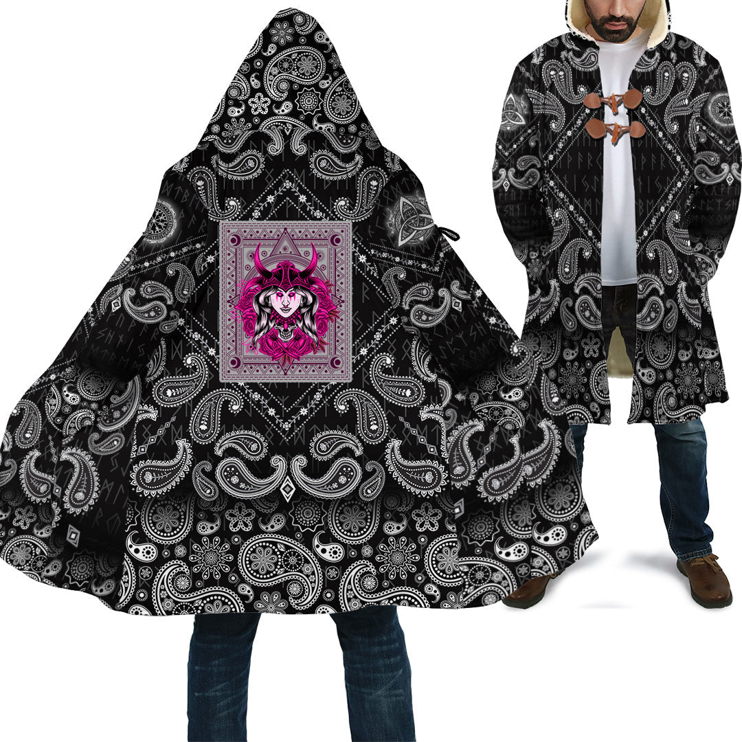 viking-cloak-woman-head-with-bandana-paisley-style