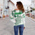 Ireland Cross Cricket Team Women Off Shoulder Sweater Celtic Irish Green Pattern Unique - Wonder Print Shop