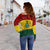 Ghana Flag Mix Patterns Women Off Shoulder Sweater LT6 - Wonder Print Shop