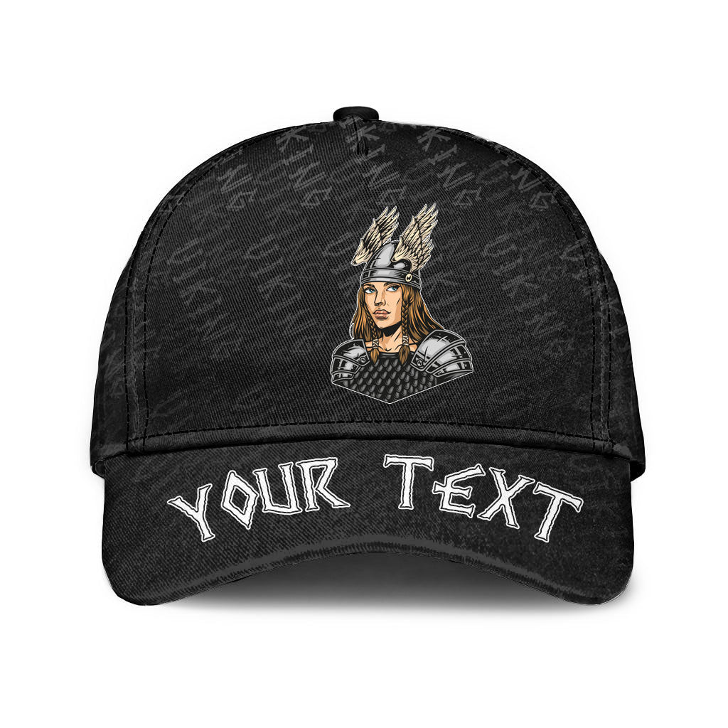 viking-classic-cap-custom-woman-in-metal-armor-and-helmet-classic-cap