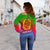 (Custom Personalised) Eritrea Women's Off Shoulder Sweater Gradient Color Flag With Map LT6 - Wonder Print Shop