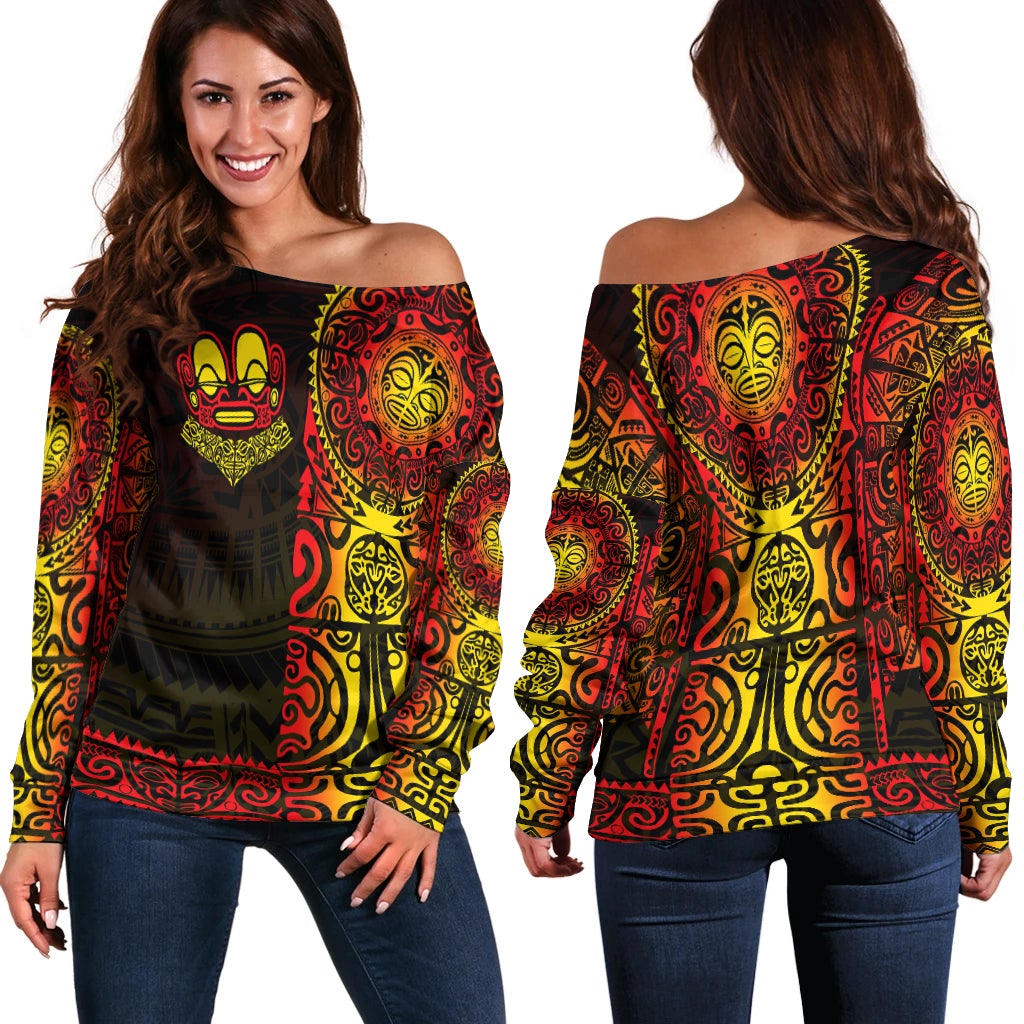 marquesas-islands-women-off-shoulder-marquesan-tattoo-unique-style-gradient-red