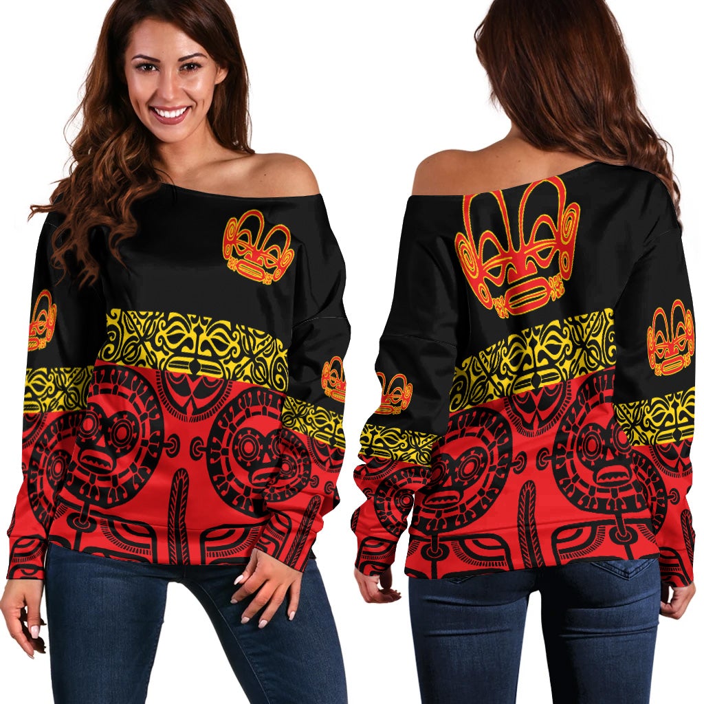 marquesas-islands-women-off-shoulder-marquesan-tattoo-special-style-red