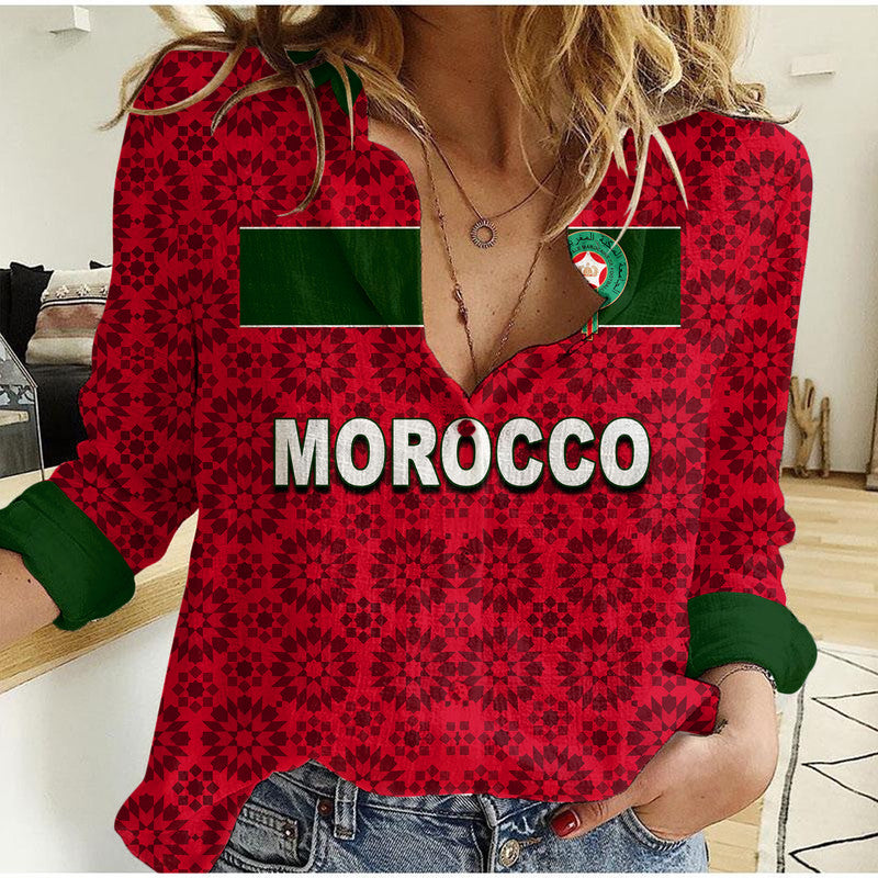 custom-personalised-and-number-morocco-soccer-casual-shirt-world-cup-champions-red-style