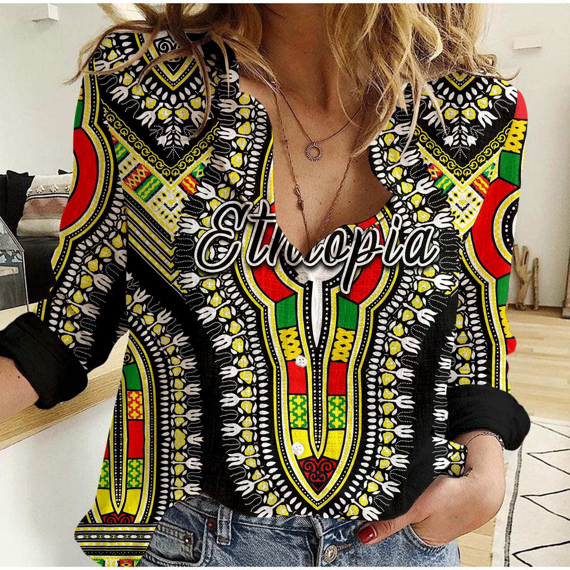 ethiopia-casual-shirt-dashiki-black-style