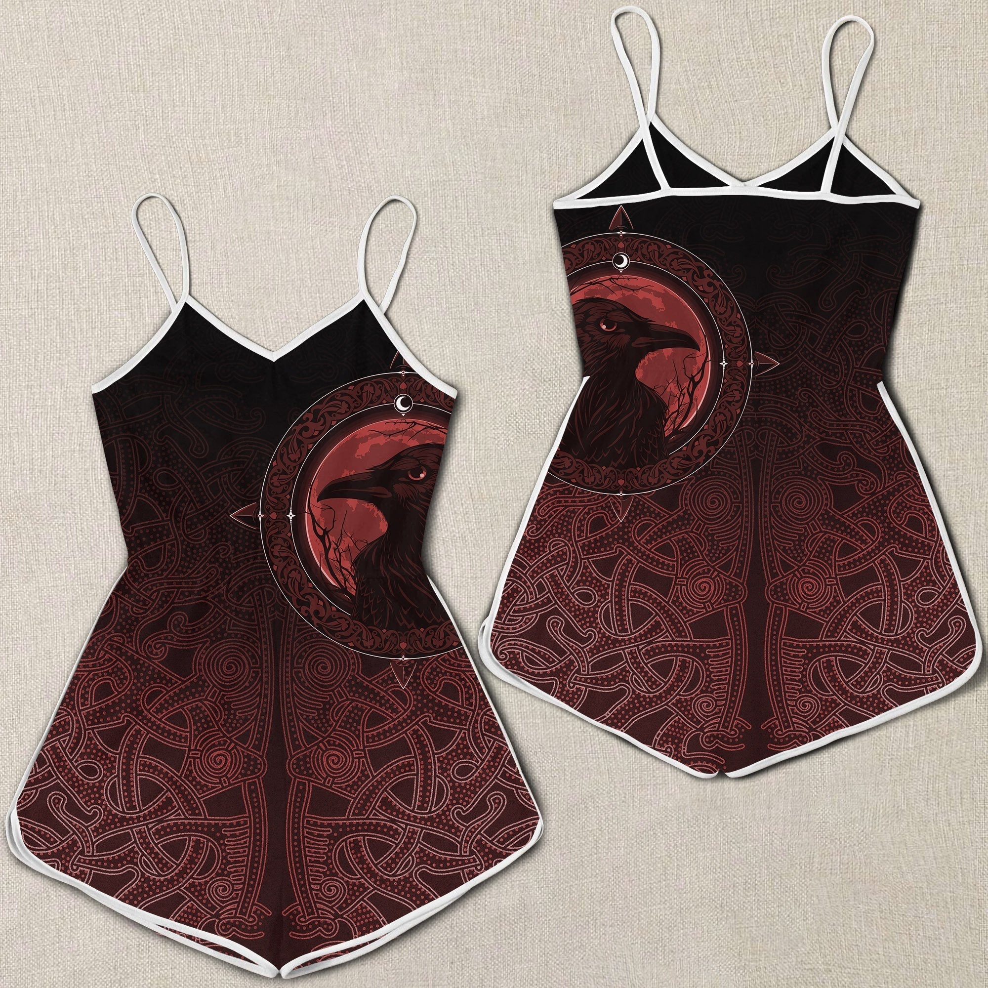 viking-womens-rompers-ethnic-odin-raven-red