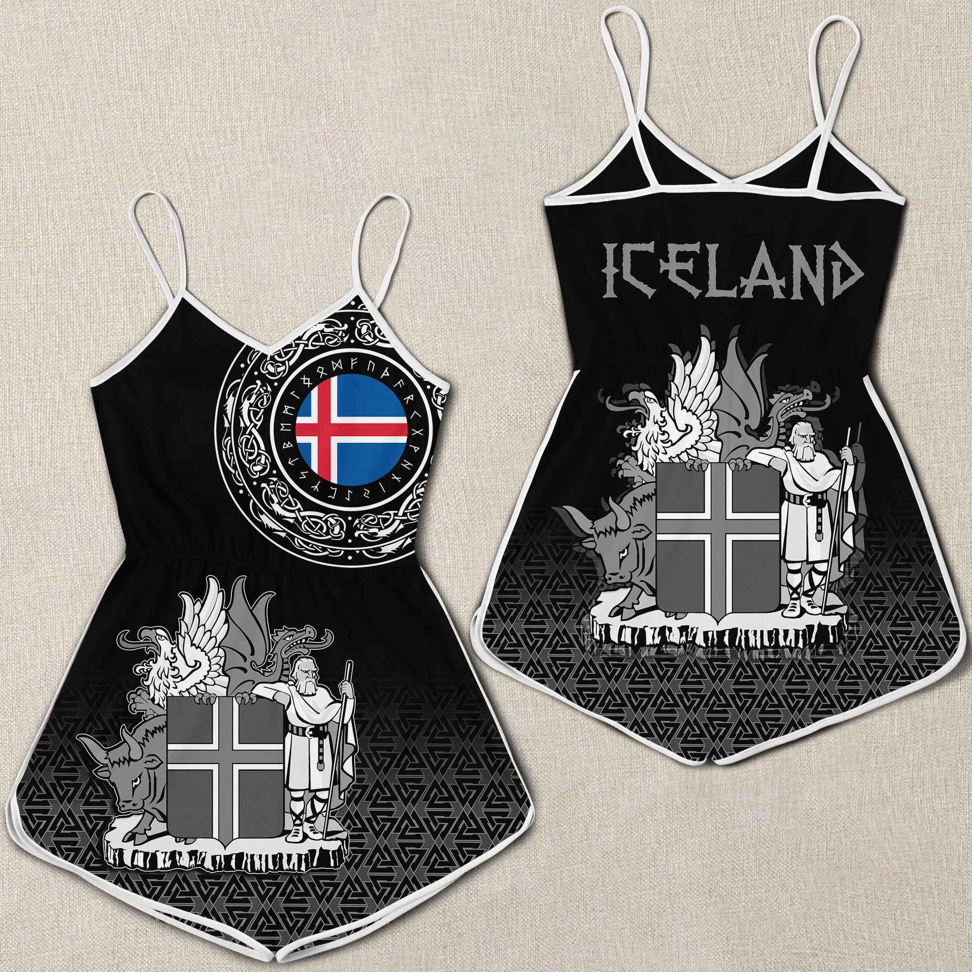 viking-women-rompers-iceland-coat-of-arms