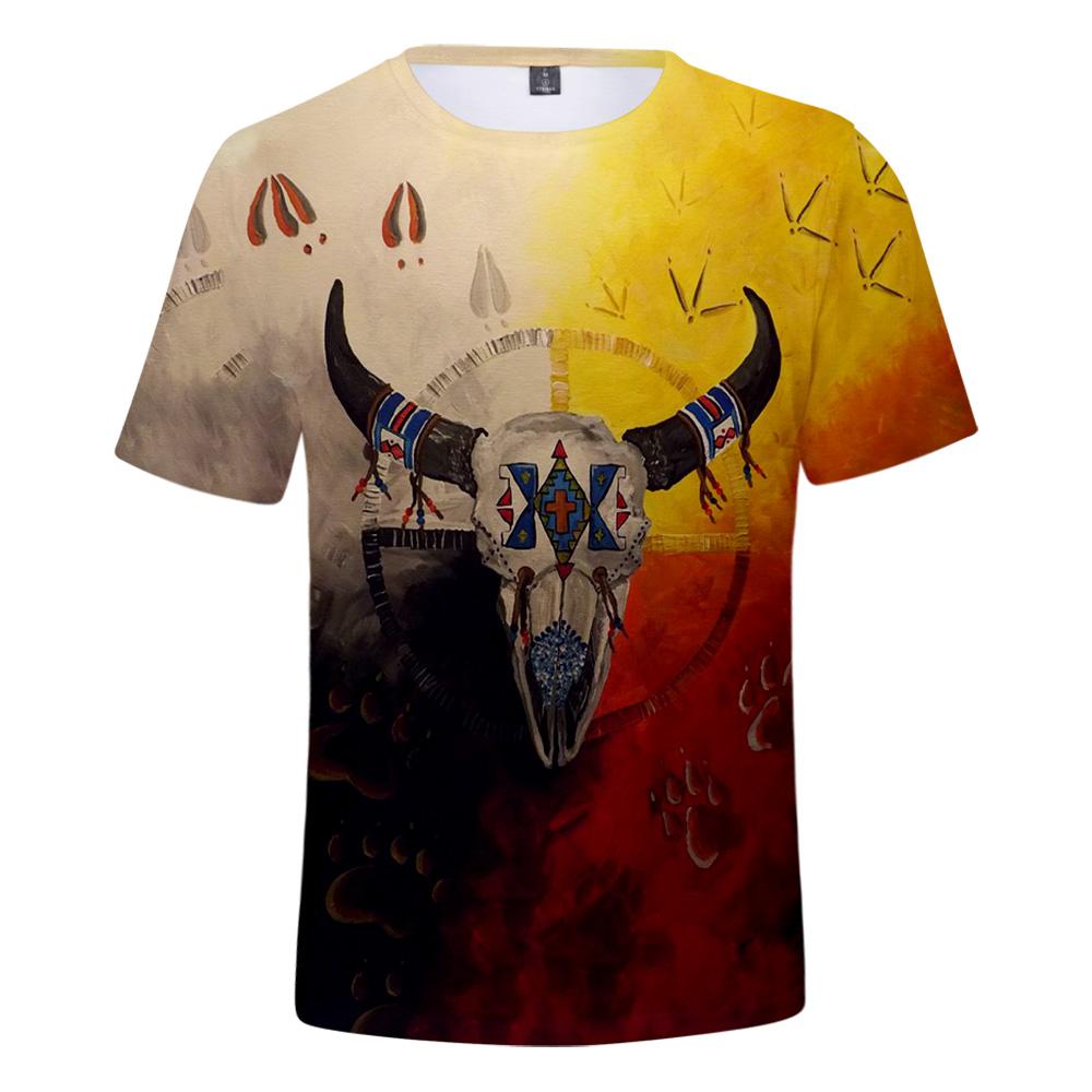 native-american-3d-bison-skull-native-american-3d-tshirt