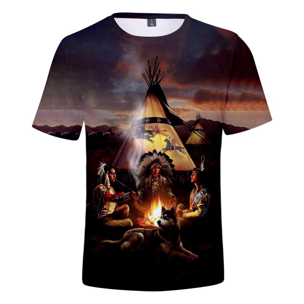 campfire-native-american-3d-tshirt