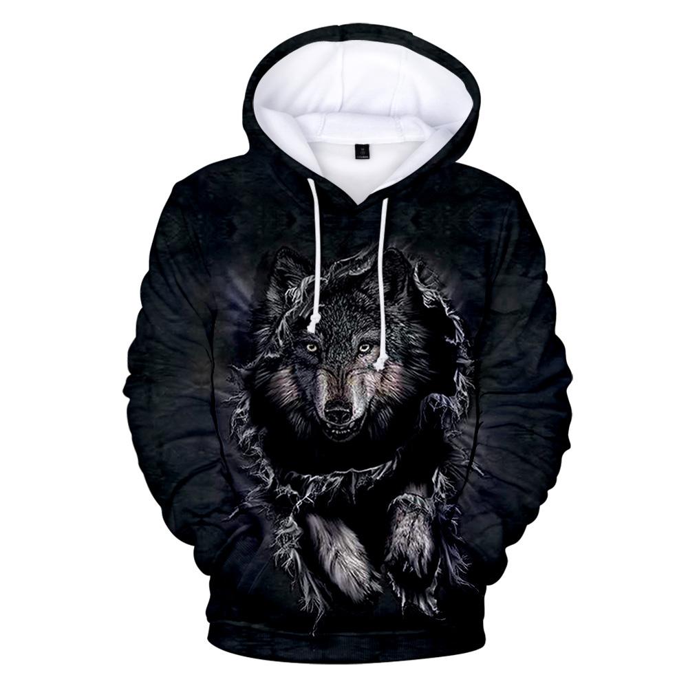 Wolf Black Break 3D Native American All Over Hoodie LT10 - Wonder Print Shop