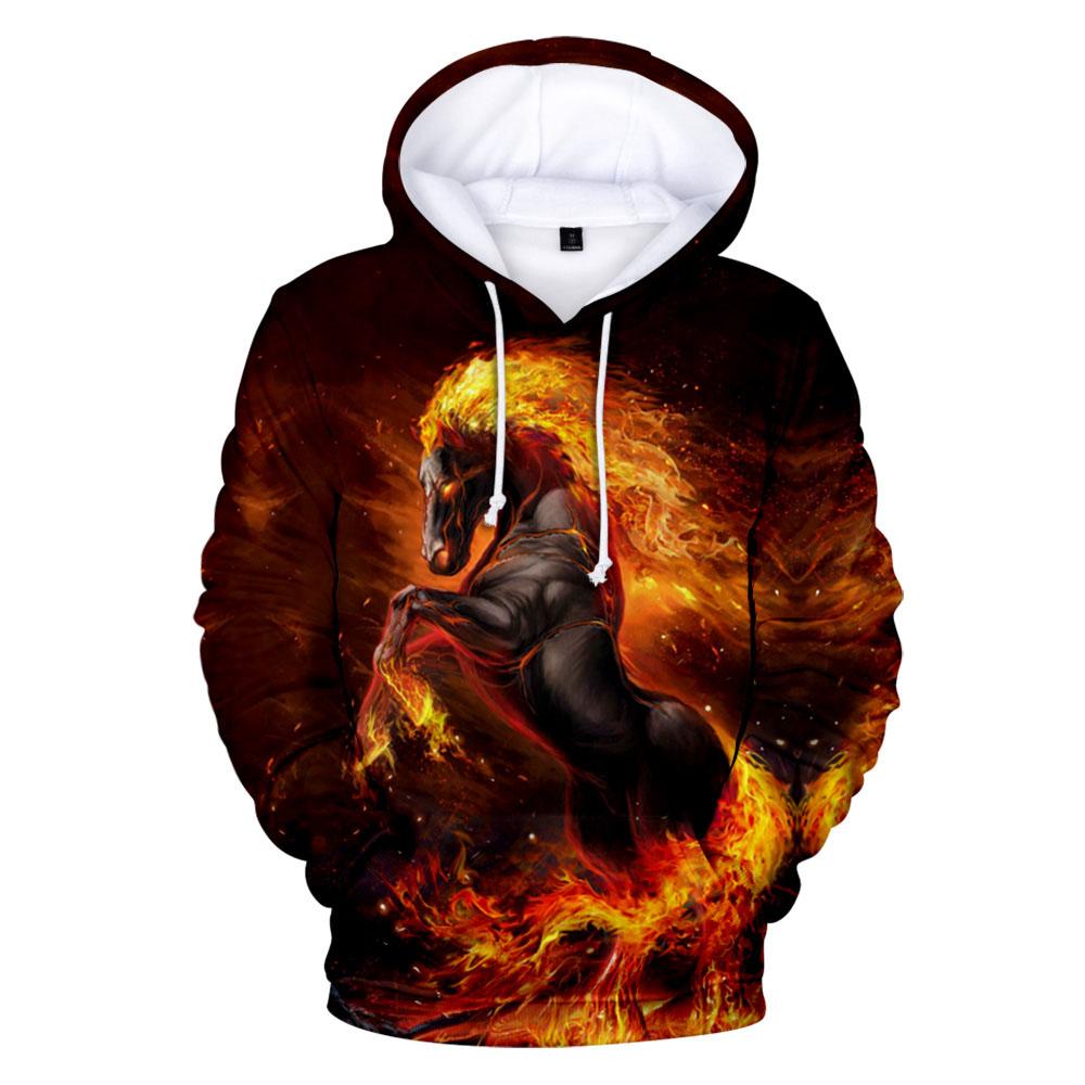 Orange Light Wolf Native American Hoodie LT10 - Wonder Print Shop