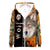 Wolf Orange Native American Zip Hoodie LT10 - Wonder Print Shop