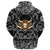 Viking Hoodie Yak Skull and Equipment with Bandana Paisley Style RLT12 - Wonder Print Shop