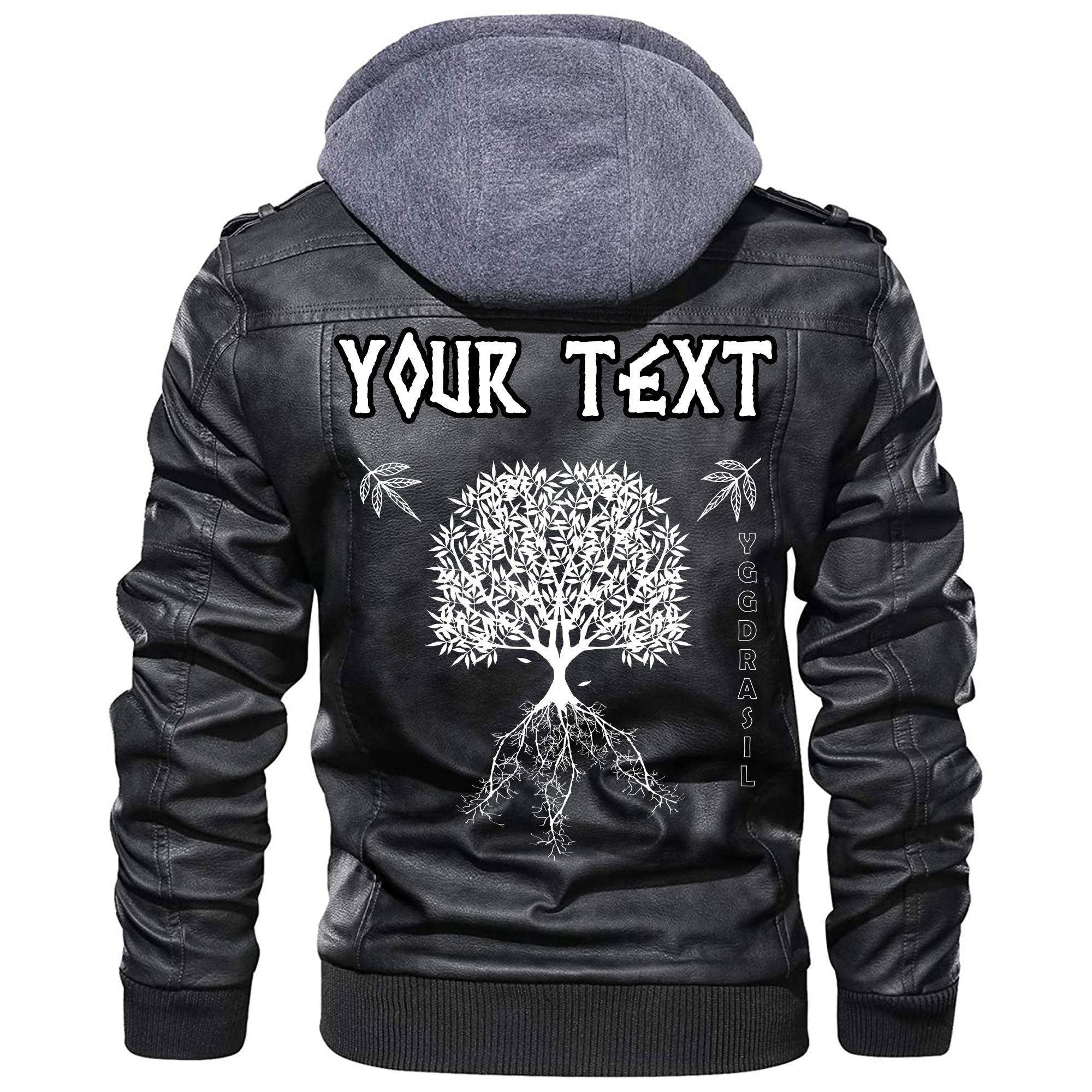 (Custom) Wonder Print Shop - Yggdrasil World Tree From Scandinavian Mythology Leather Jacket RLT12 - Wonder Print Shop