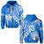 Custom Text and Number Fiji Rugby Sevens Hoodie Fijian 7s Tapa Polynesian Blue Ver.01 LT13 - Wonder Print Shop