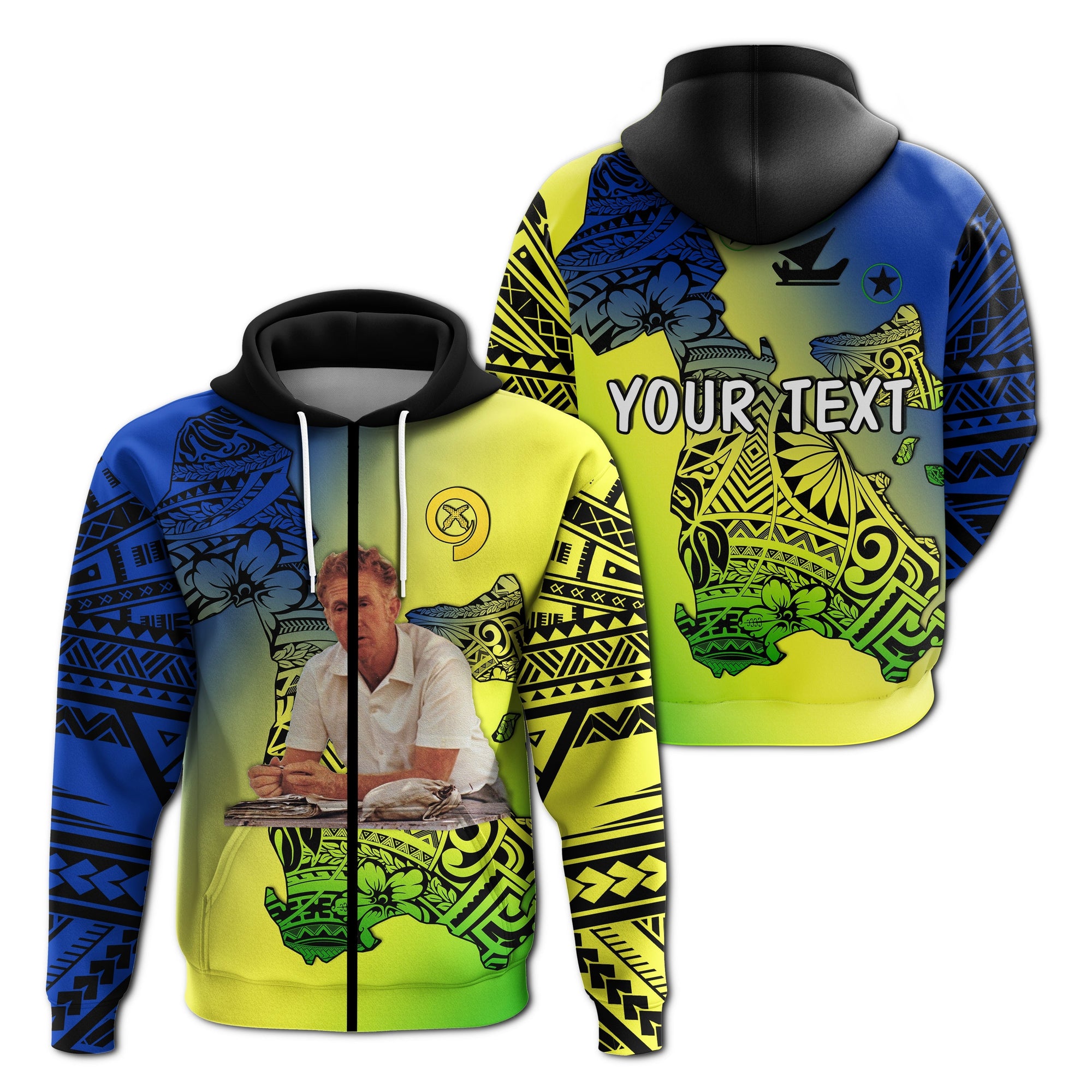 Custom Vanuatu Darvall Wilkins Zip Hoodie Proud of Malampa LT13 - Wonder Print Shop