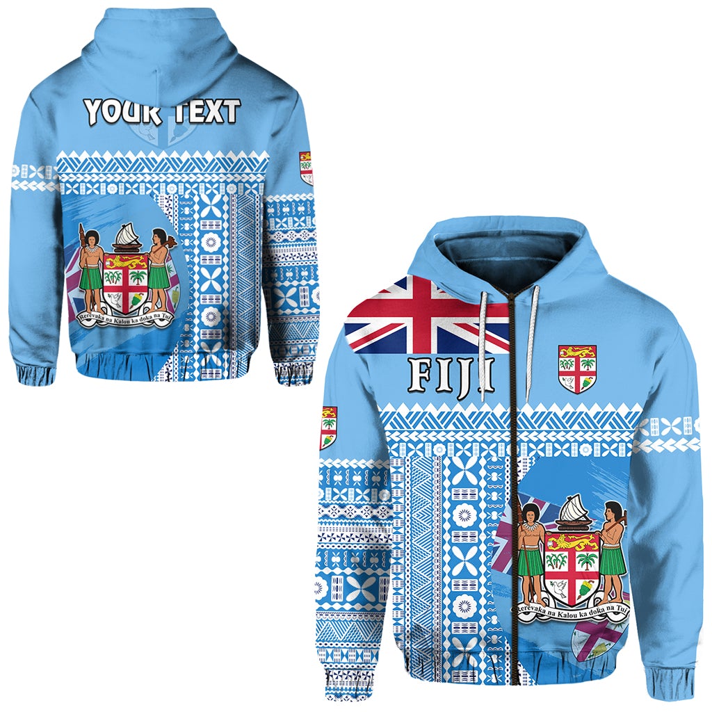 Custom Fiji Dreamy Zip Hoodie Tapa Pattern LT13 - Wonder Print Shop