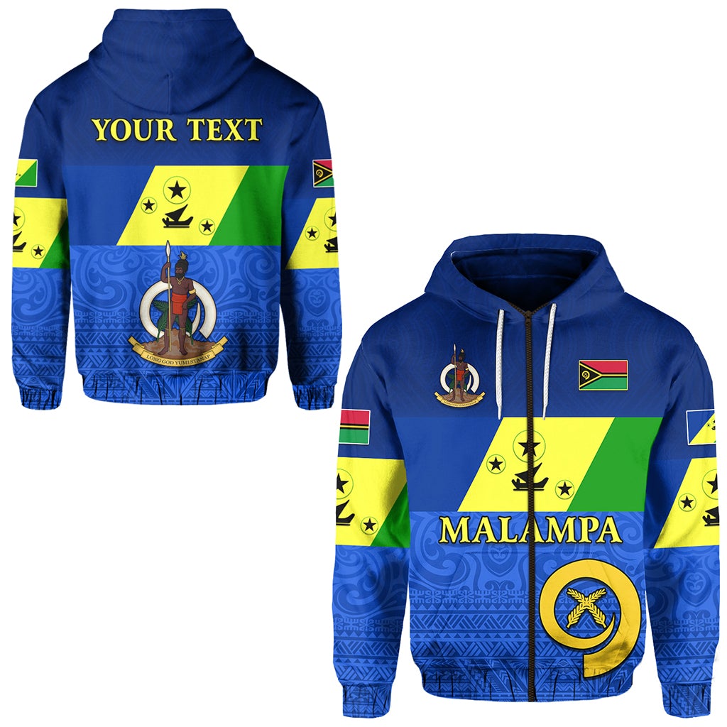 Custom Malampa Province Zip Hoodie Vanuatu Proud LT13 - Wonder Print Shop