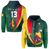 Green hoodie with Cameroon flag panels and “CAMEROUN” crest on chest