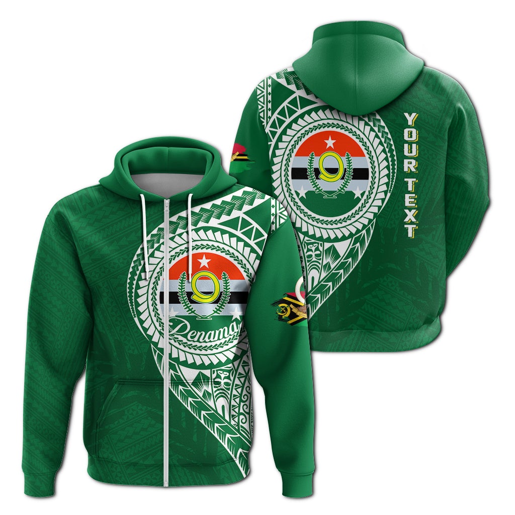 Custom Vanuatu Penama Province Zip Up Hoodie Penama Emblem - Wonder Print Shop