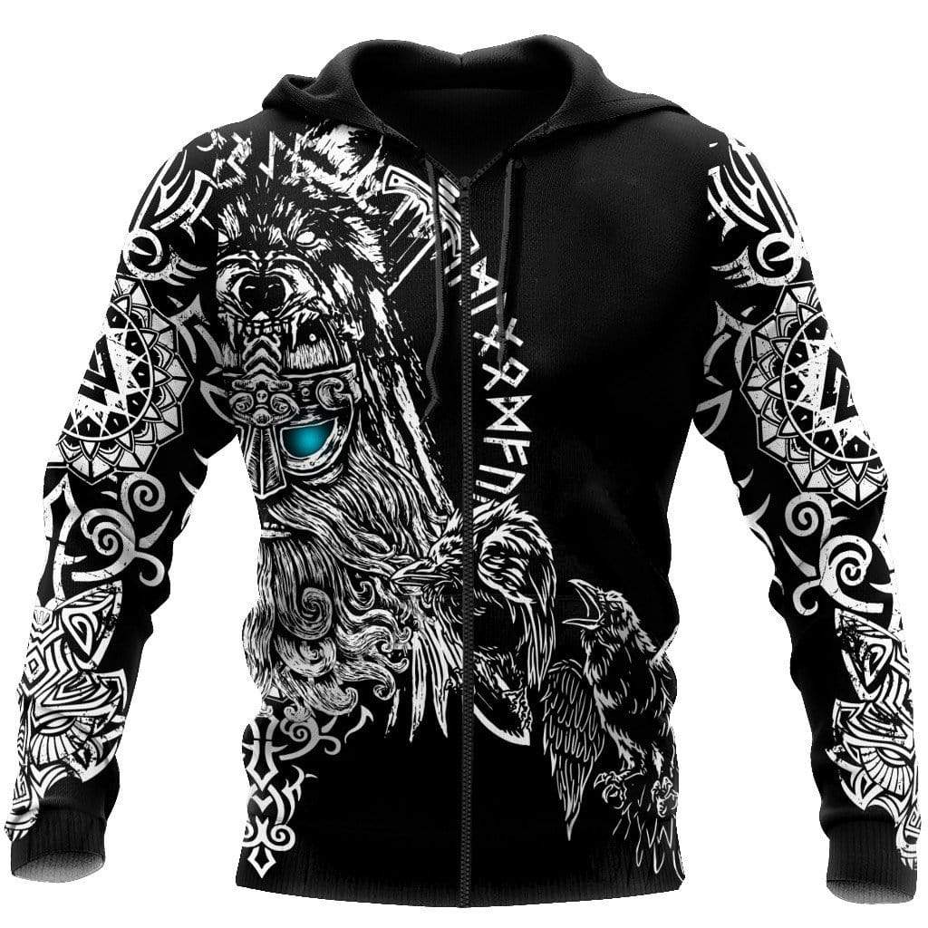 Viking Clothing Odin Viking King Hoodie RLT12 - Wonder Print Shop