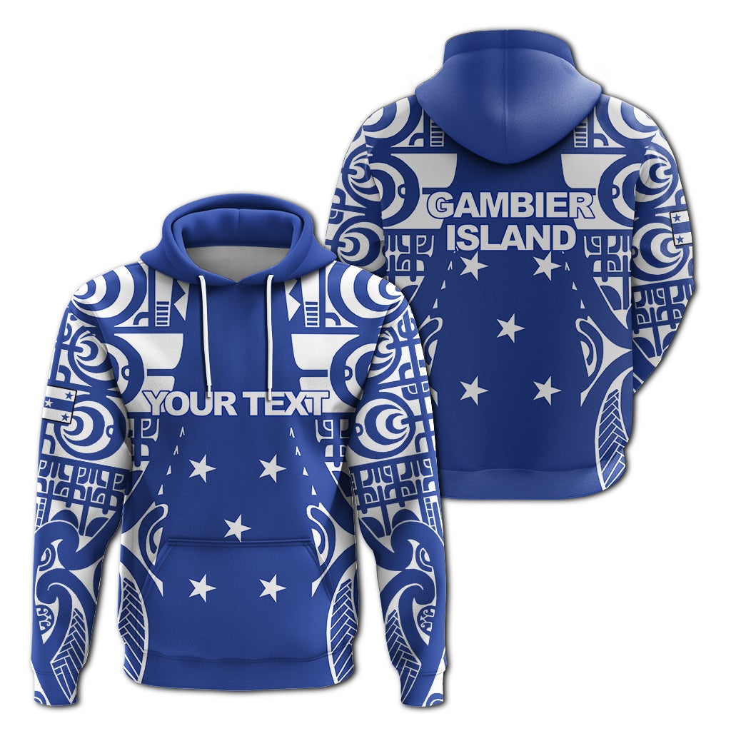 Custom Gambier Islands Tribal Tattoo Hoodie LT12 - Wonder Print Shop