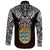 Viking Long Sleeve Button Shirt Denmark Viking Symbol RLT12 - Wonder Print Shop