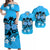 Hawaii Skull Matching Hawaiian Shirt And Dress Mysterious Polynesia and Blue Flowers LT13 - Wonder Print Shop