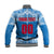 Custom Personalised And Number Toa Samoa Rugby Baseball Jacket Blue Sky LT6 - Wonder Print Shop