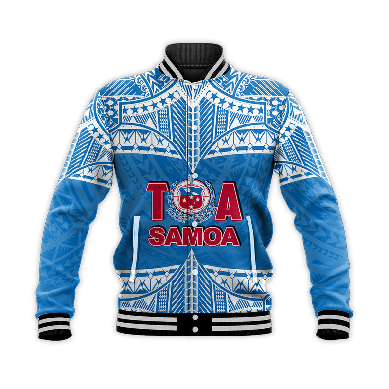 Toa Samoa Rugby Baseball Jacket Blue Sky LT6 - Wonder Print Shop