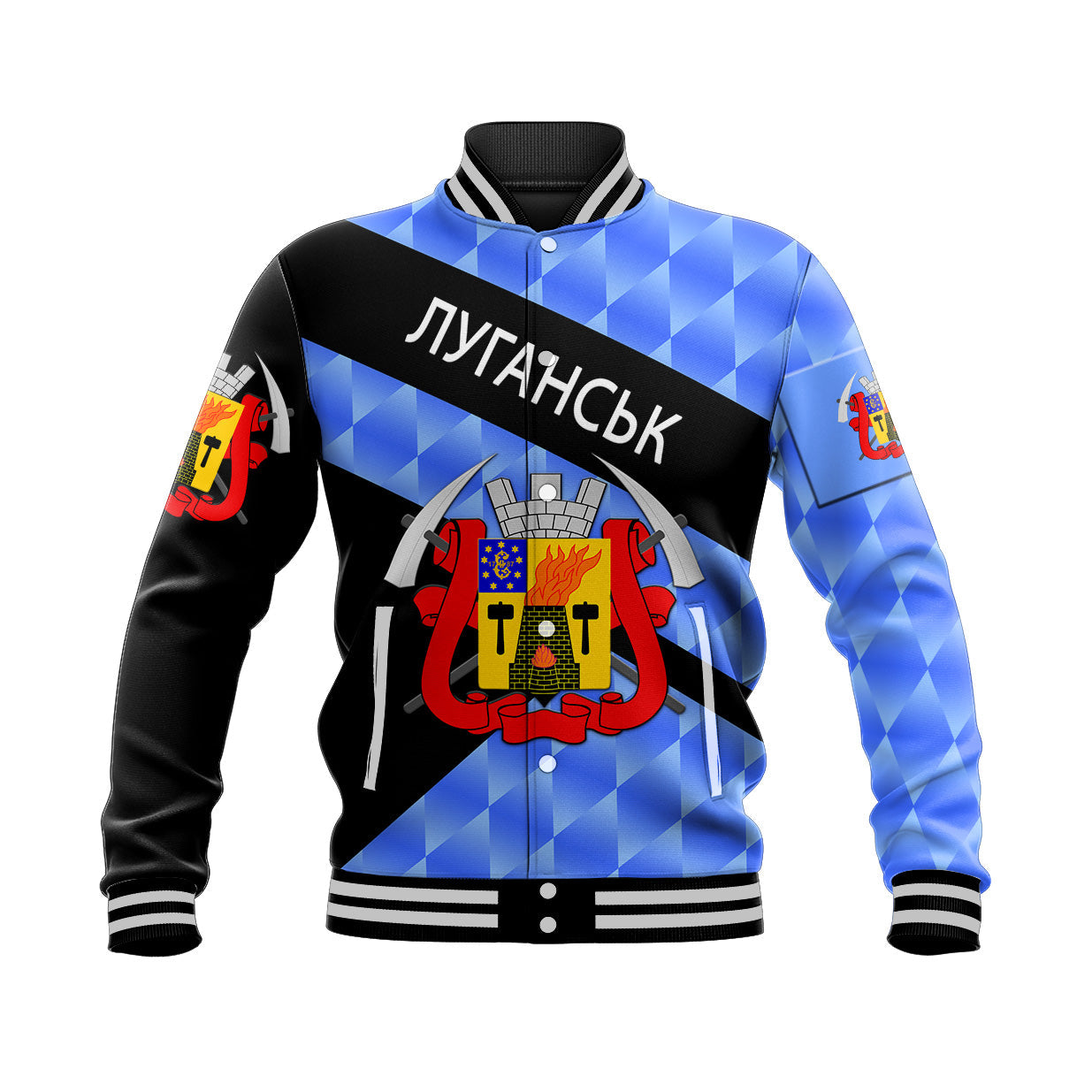 Ukraine Luhansk Baseball Jacket Sporty Style LT8 - Wonder Print Shop