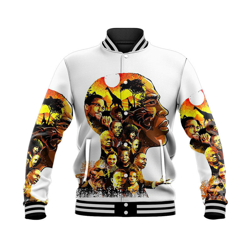 Civil Rights Leaders Baseball Jacket African American Pride Art LT8 - Wonder Print Shop