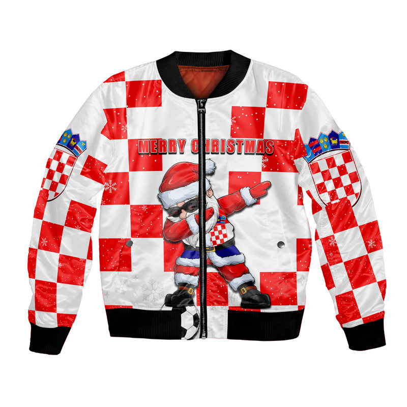 Croatia Christmas Santa Claus Dabbing Bomber Jacket Replica Football Jersey LT6 - Wonder Print Shop