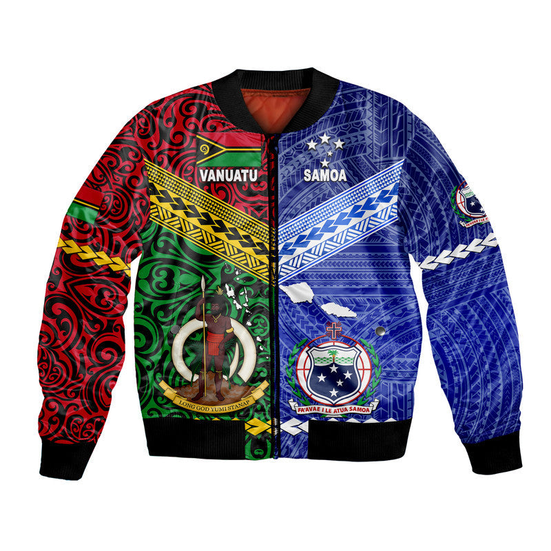 Samoa and Vanuatu Bomber Jacket Together LT8 - Wonder Print Shop