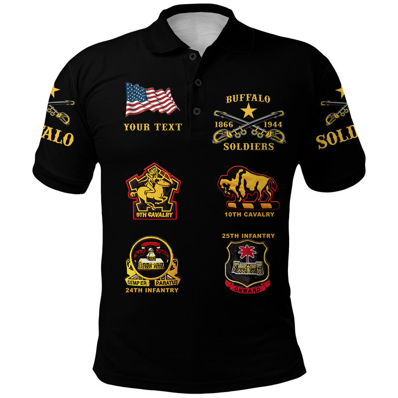 custom-personalised-buffalo-soldiers-polo-shirt-african-american-military-original-style-black