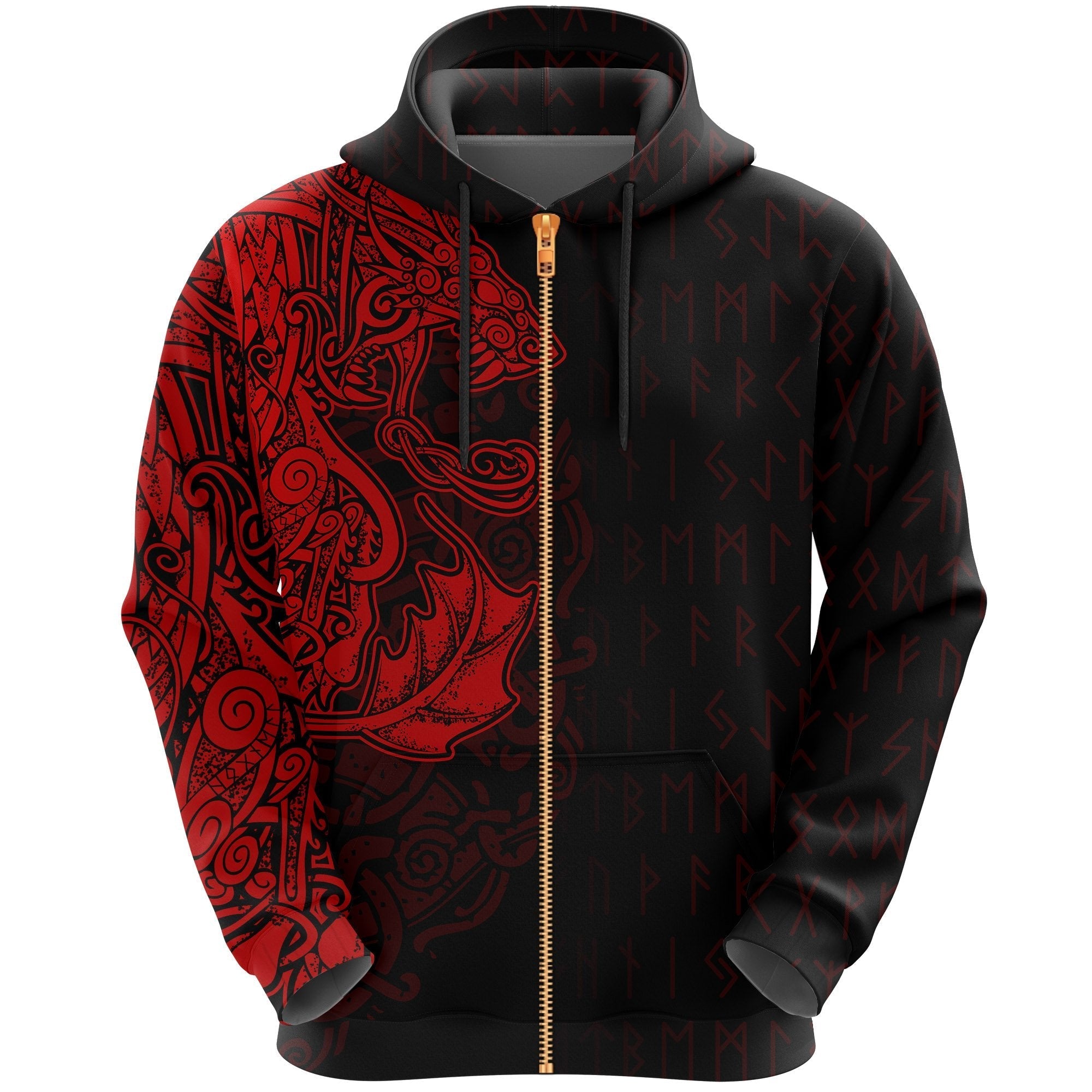 Viking Hoodie Special Tattoo Style (Zip) RLT12 - Wonder Print Shop