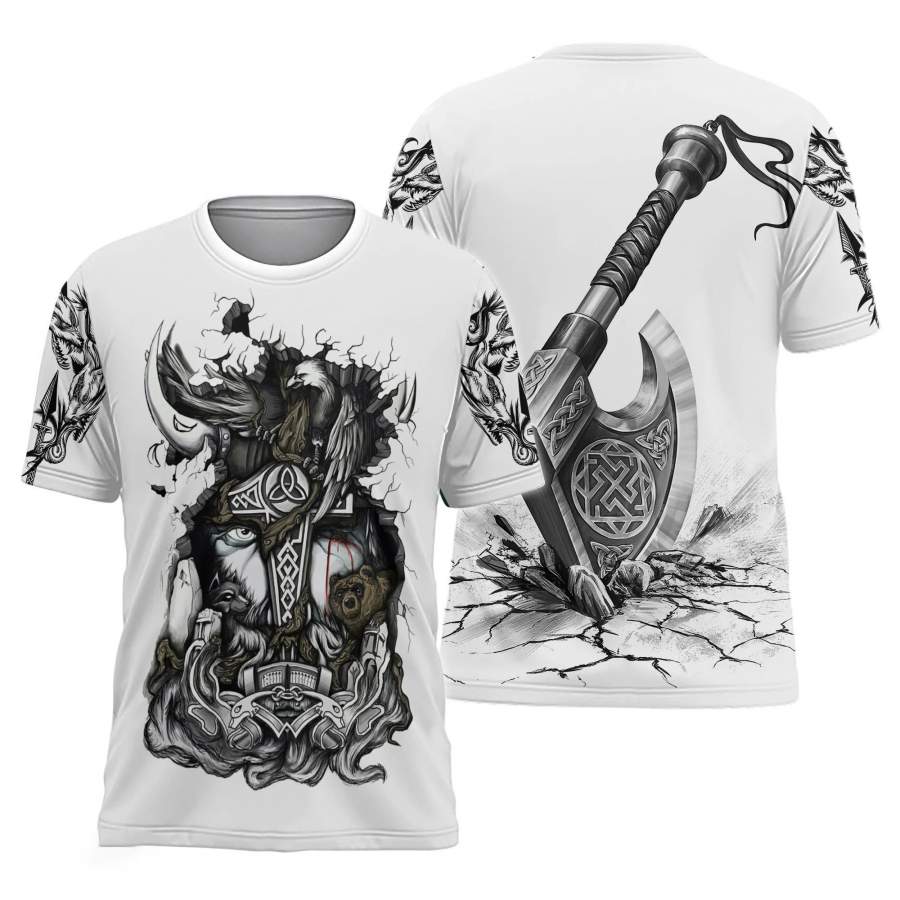 Viking Clothing Viking Odin T Shirt RLT12 - Wonder Print Shop