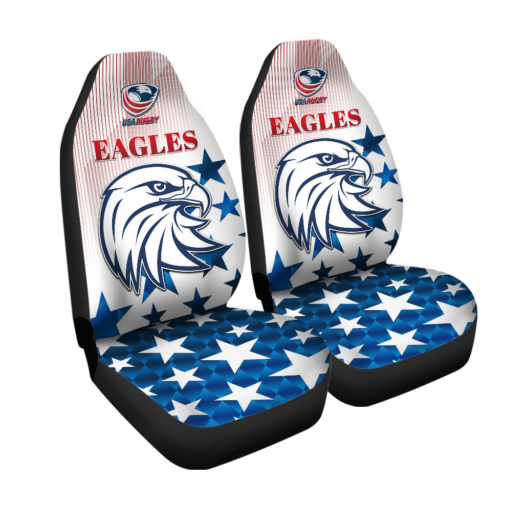 USA Rugby Car Seat Cover Original Vibes White LT8 - Wonder Print Shop