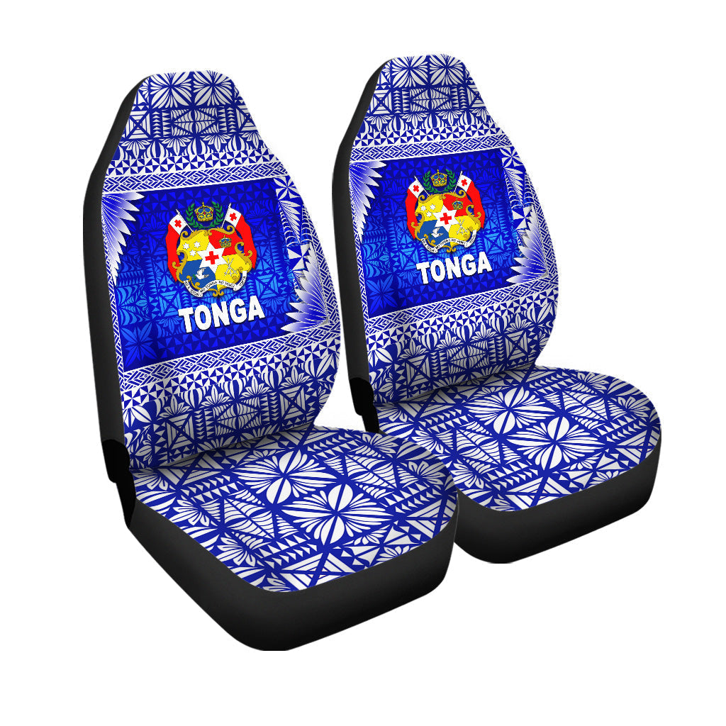 Tonga Coat Of Arms Car Seat Covers Simplified Version Blue LT8 - Wonder Print Shop