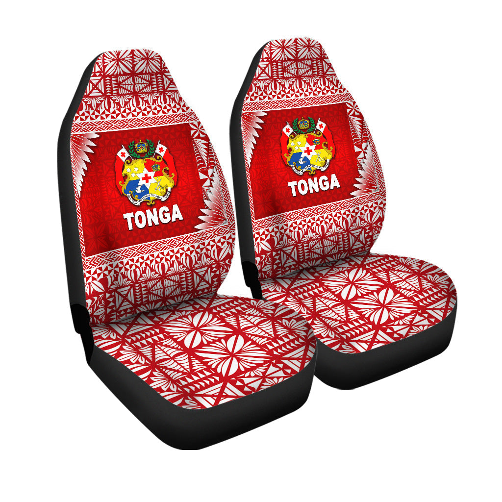 Tonga Coat Of Arms Car Seat Covers Simplified Version Red LT8 - Wonder Print Shop