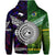 Custom New Zealand Cook Islands Zip Hoodie Together Purple LT8 - Wonder Print Shop